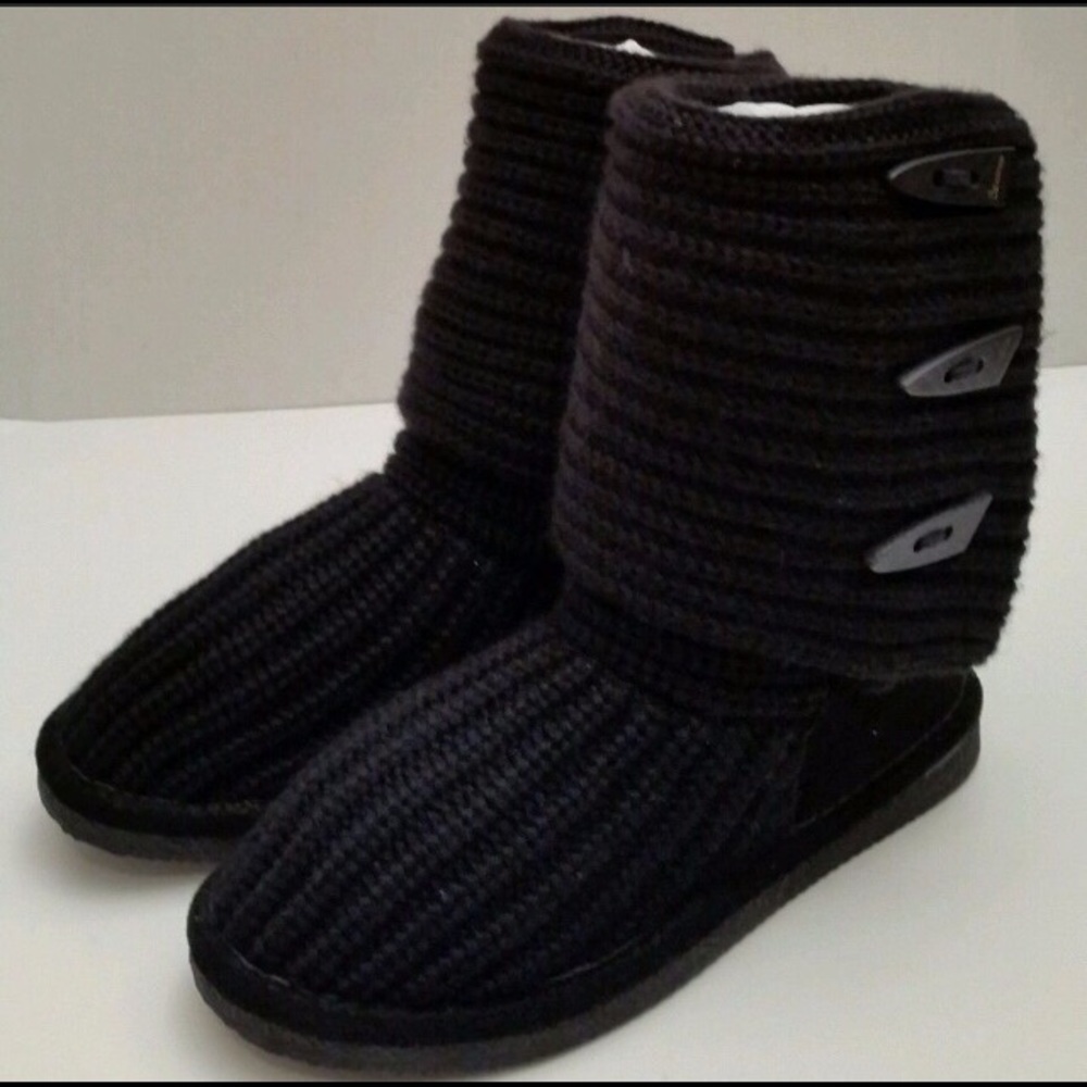 Bearpaw knit tall winter boot comfort toggle shoe